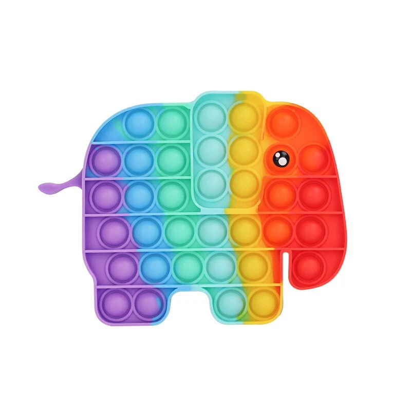 Pop It Éléphant arc-en-ciel anti stress
