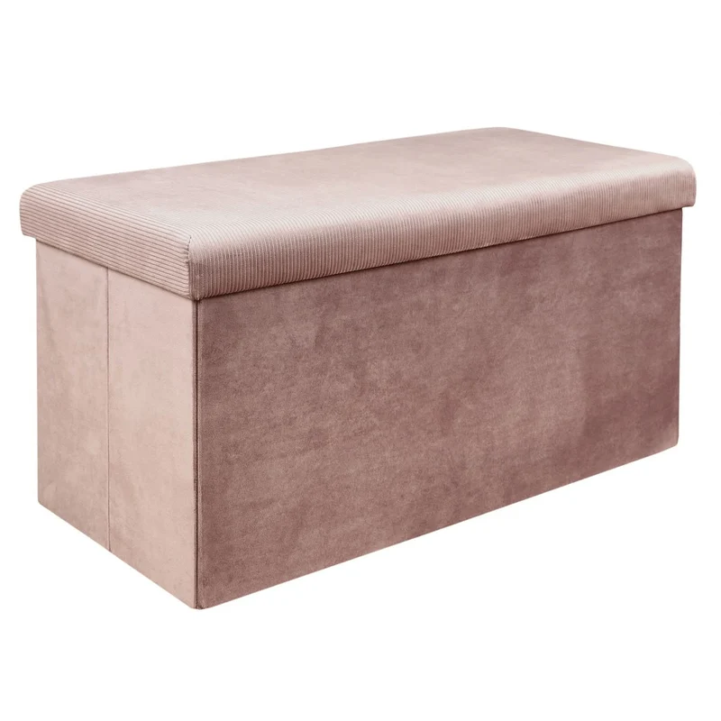 COFFRE BANC PLIABLE VELOURS COTELE GIULIA ROSE
