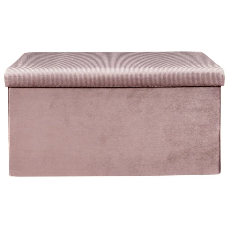COFFRE BANC PLIABLE VELOURS COTELE GIULIA ROSE