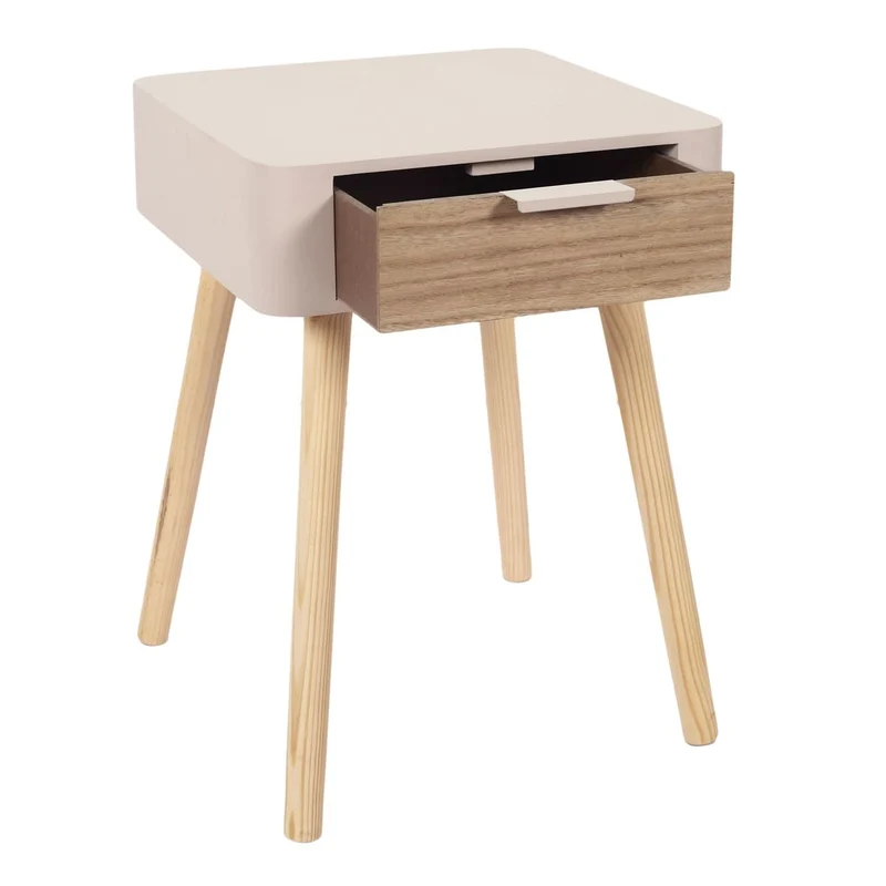 CHEVET 1 TIROIR EN BOIS ROSE