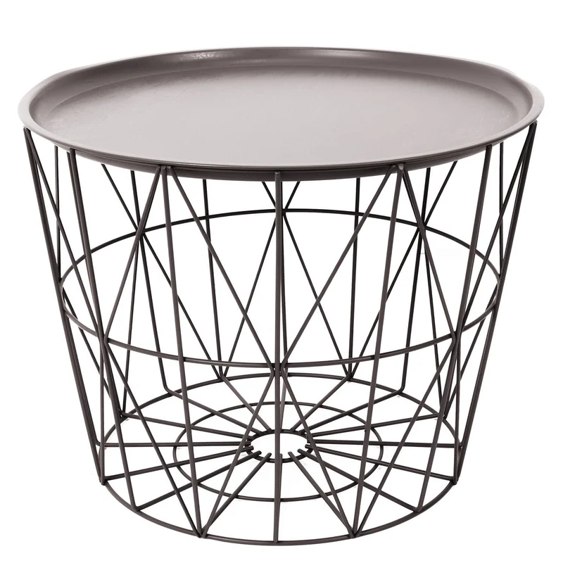 TABLE FILAIRE METAL TAUPE DIAMETRE 50CM