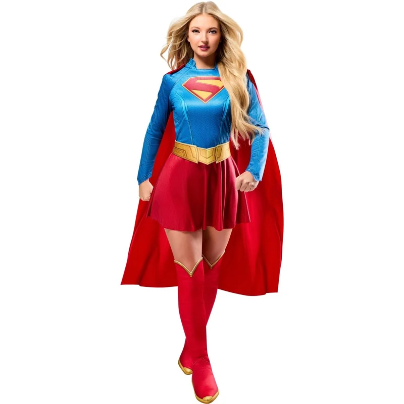 Supergirl Deluxe Costume for Adults, DC Comics Superhero Costume