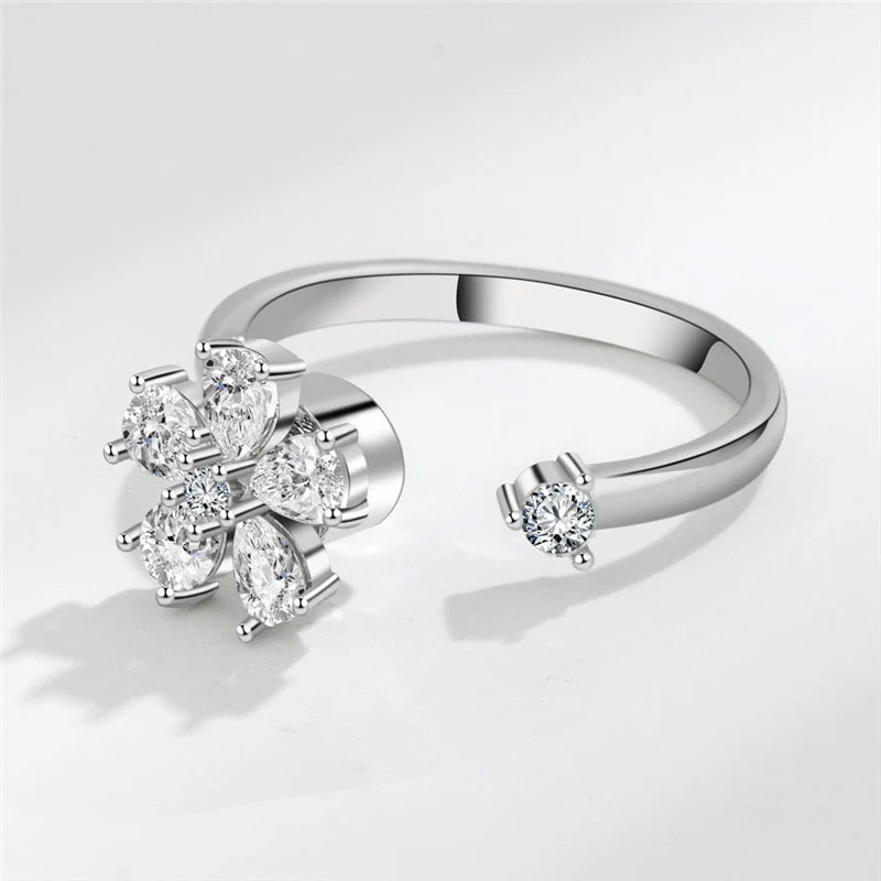 Bague fleur anti-stress
