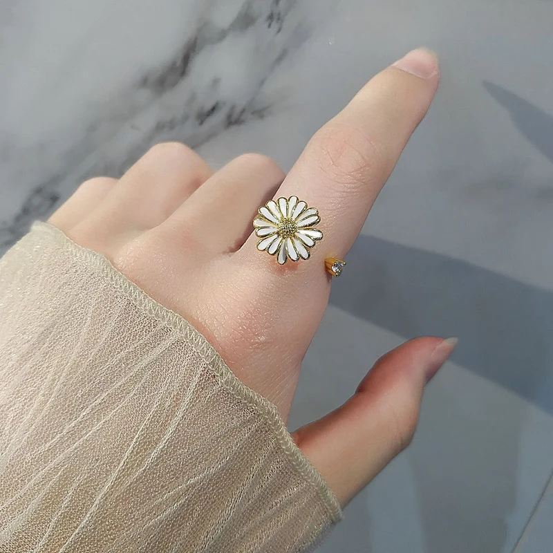 Bague Rotative Pâquerette Anti-Stress
