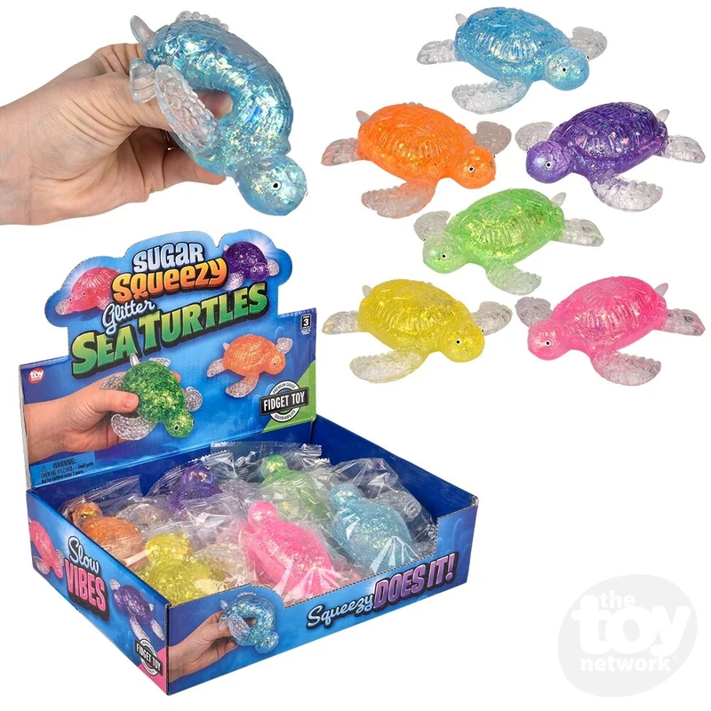 Squeezy Sugar Sea Turtle Fidget Toy 4-Inch