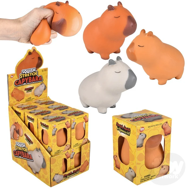 Squish and Stretch Capybara Fidget Toy 3.5-Inch