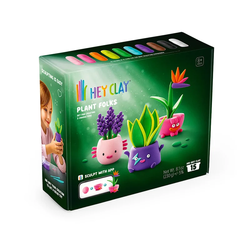 Fat Brain Toys Hey Clay Plant Folks Modeling Set
