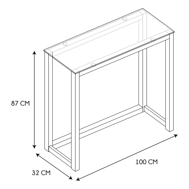 CONSOLE EN VERRE