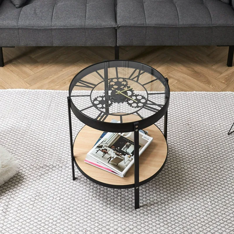 TABLE D APPOINT HORLOGE 50.5X50.5X49CM