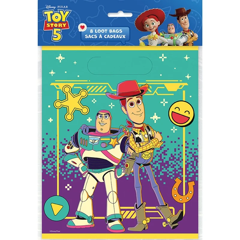 Toy Story Plastic Favour Bags, 8 Count