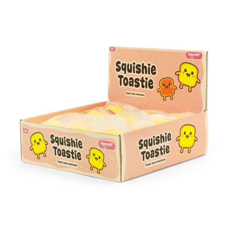 Single Keycraft Squishy Toasties Sensory Toy Kawaii Toast 4-Inch
