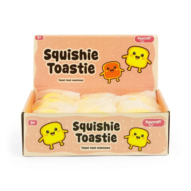 Single Keycraft Squishy Toasties Sensory Toy Kawaii Toast 4-Inch