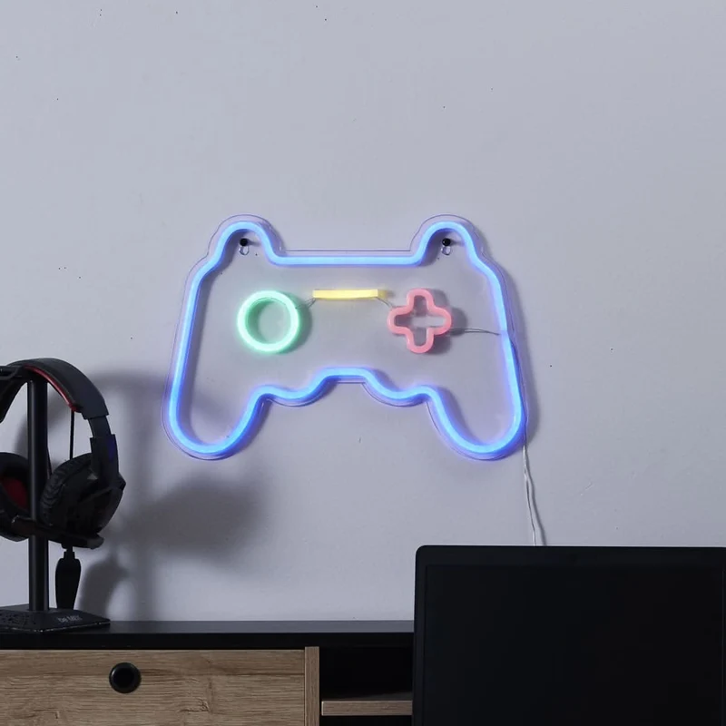 LAMPE EFFET NEON LED MANETTE DE JEU