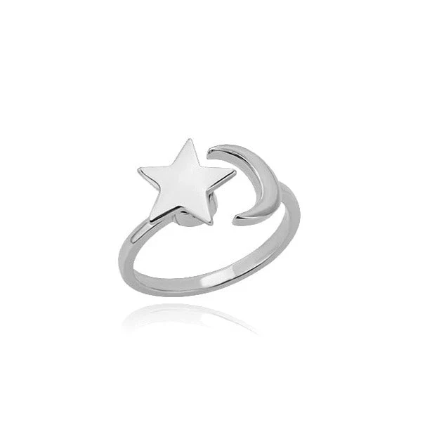 Bague Rotative Étoile Lune