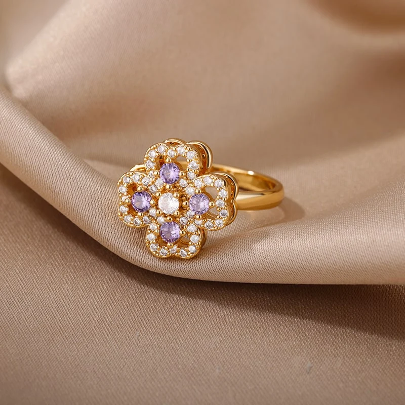 Bague rotative céleste anti-stress