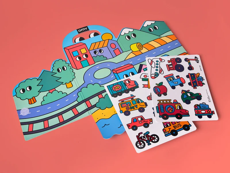 Kit de stickers Montessori - Vroom Vroom - Omy
