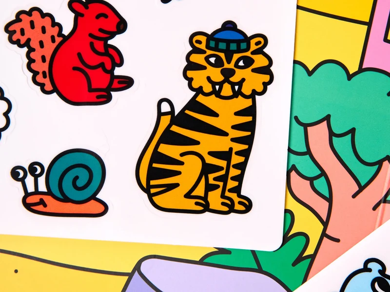 Kit de stickers Montessori - Animals - Omy