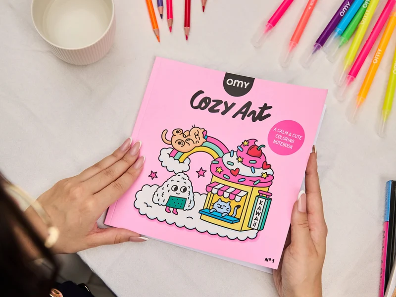 Cahier de coloriage Cozy Art - Kawaii - OMY