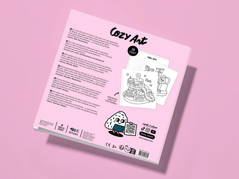 Cahier de coloriage Cozy Art - Kawaii - OMY