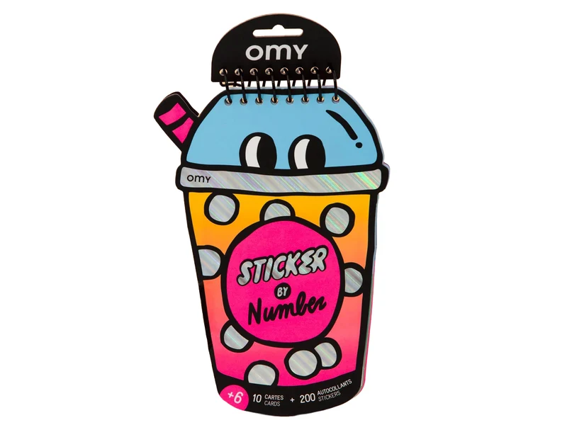 Carnet stickers au numéro - Bubble Tea - Omy