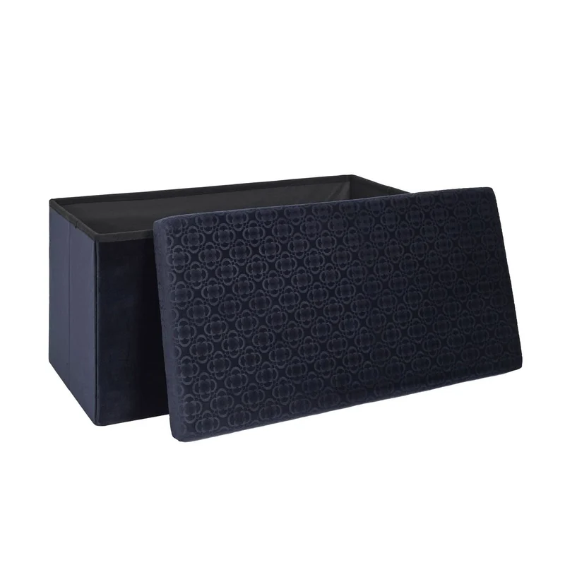 COFFRE BANC PLIABLE RETRO BLEU NUIT