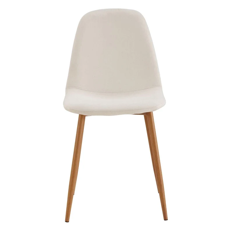 CHAISE POESIE PIEDS METAL IMITATION BOIS - Lot de 4