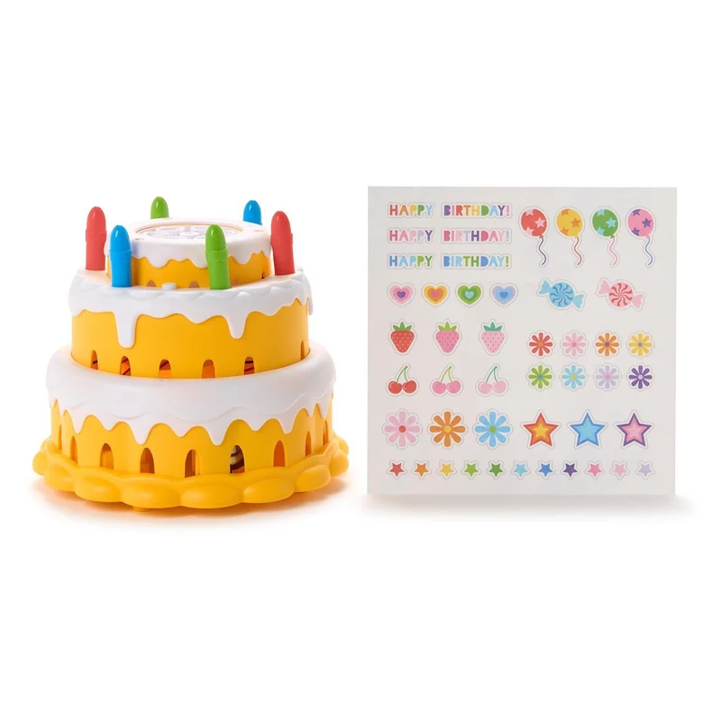 Musical Light Up Birthday Cake Bubble Maker Plays Happy Birthday