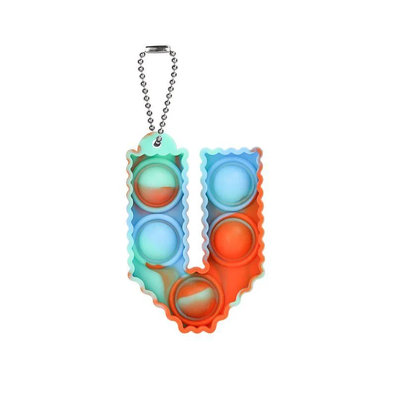Porte-clés Pop It Lettre