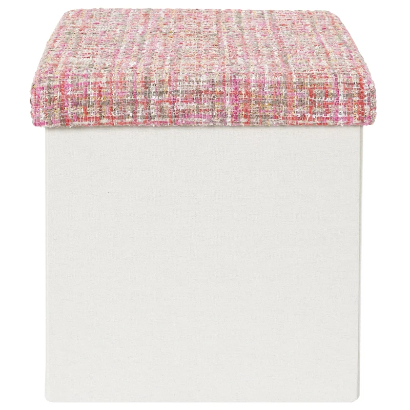POUF PLIABLE TWEED ROSE