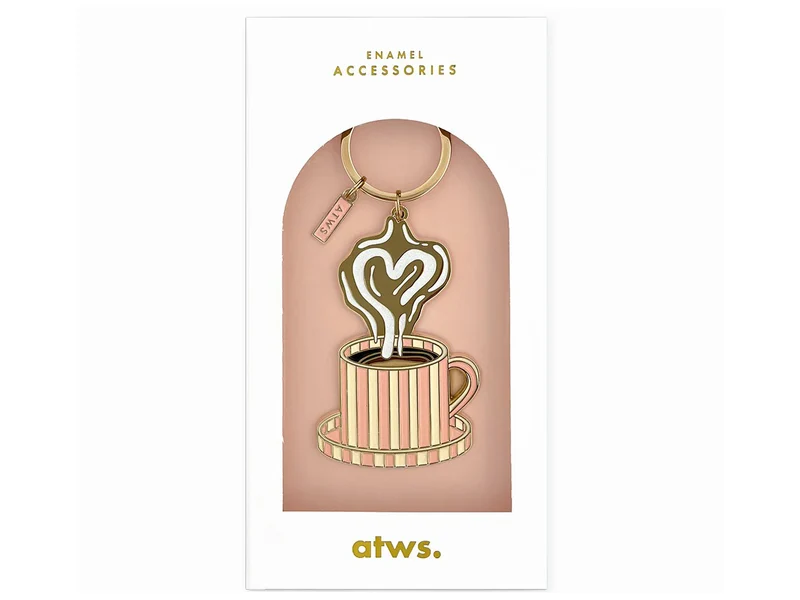 Porte-clés en émail - Coffee Reading - ATWS