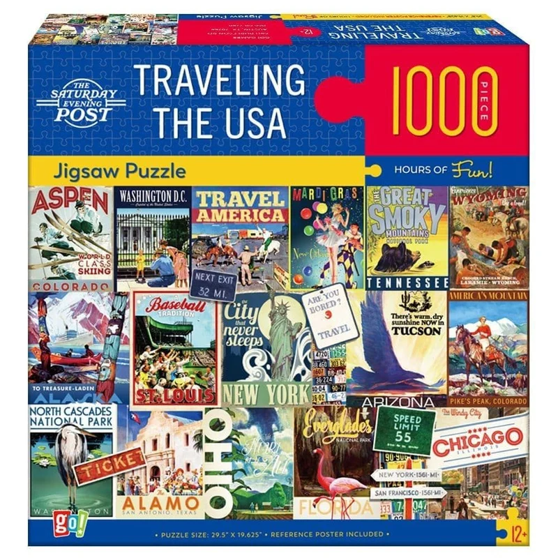 Traveling the USA 1000-Piece Puzzle