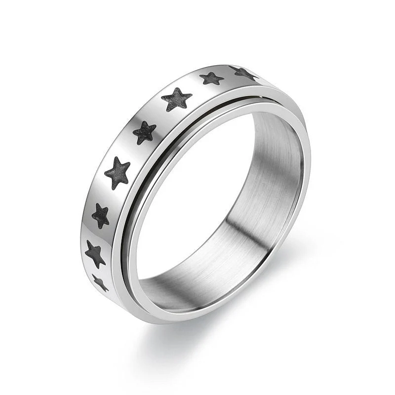 Bague anti-stress étoile tourbillonnante