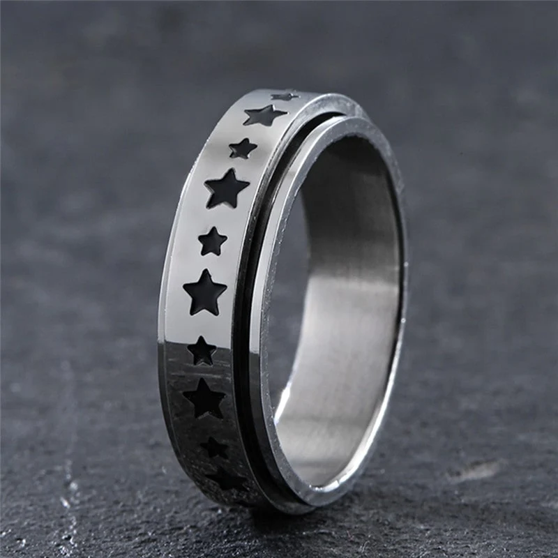Bague anti-stress étoile tourbillonnante