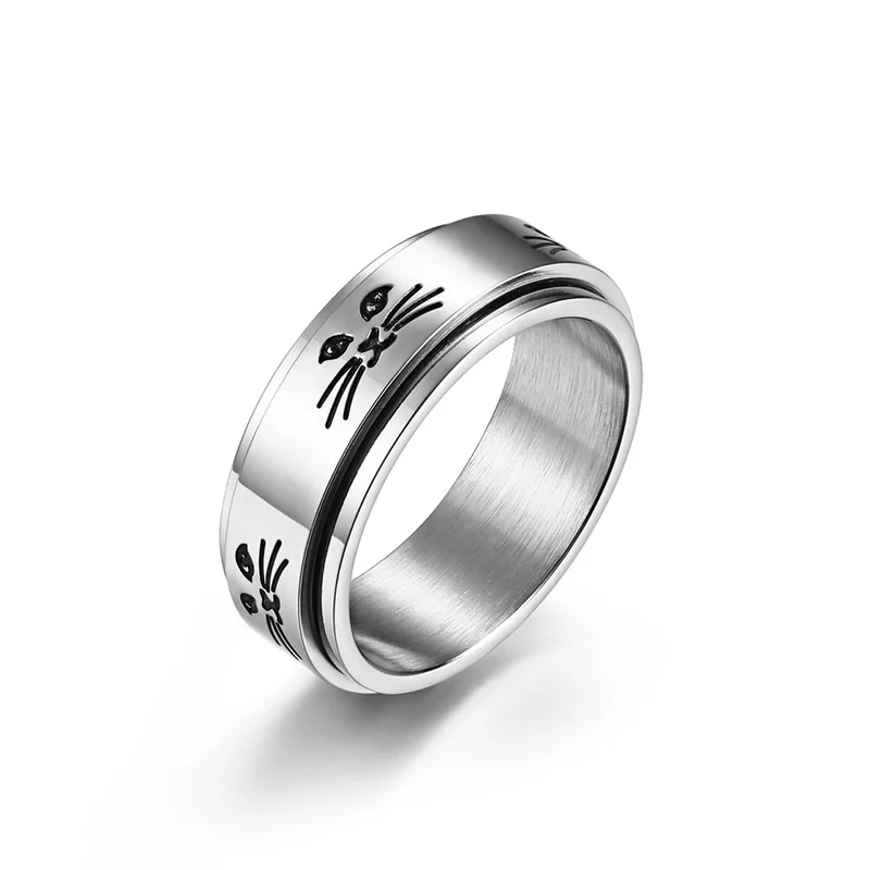 Bague anti-stress Chat+Tourbillon