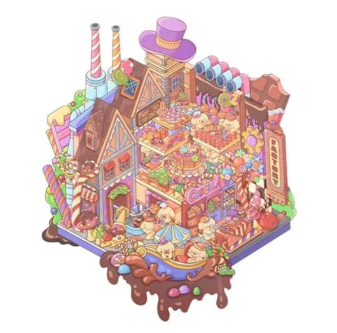 3D Sticker Scenes: DIY Miniature Cartoon Animals & Houses Stress Relief Fun