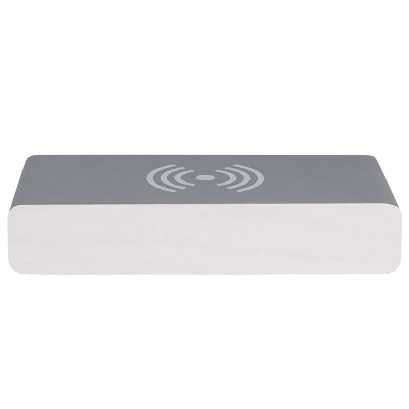 REVEIL CHARGEUR BOIS GRIS