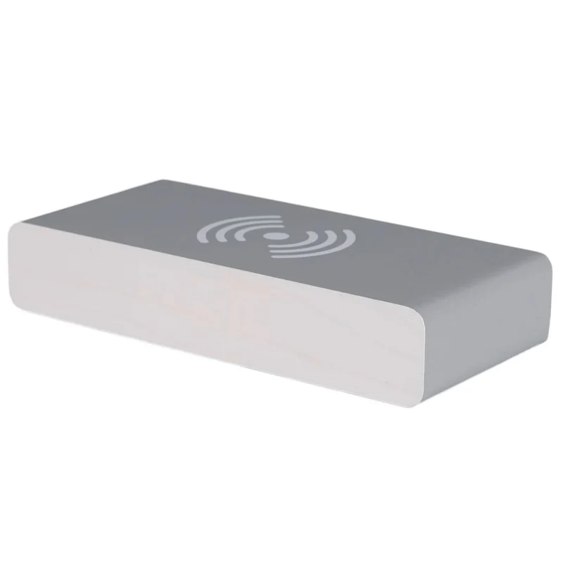 REVEIL CHARGEUR BOIS GRIS