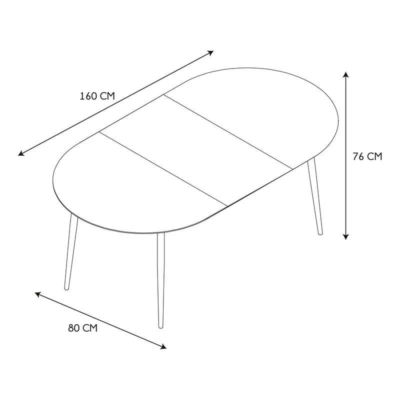 TABLE EXTENSIBLE 4 A 6 PERSONNES