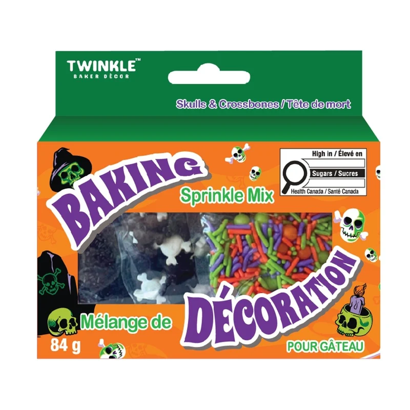 Boxed Sprinkle Mix Skull and Crossbones, 84g, 1 Count