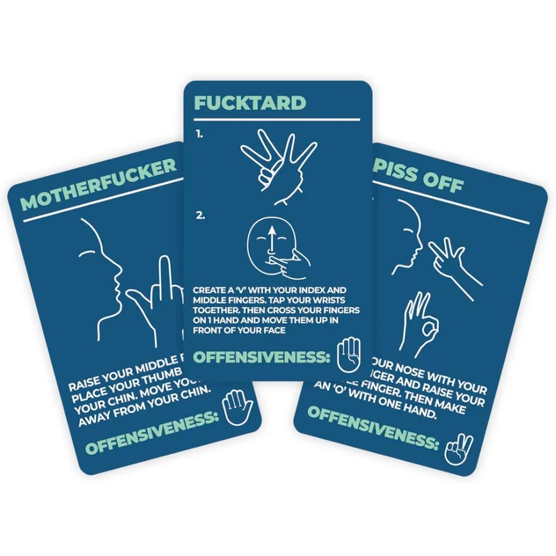 How To Swear in Sign Language Card Pack