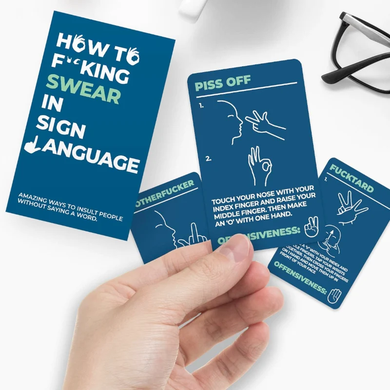 How To Swear in Sign Language Card Pack