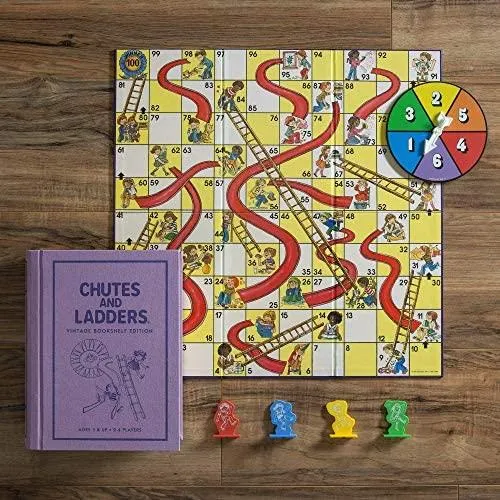 Chutes and Ladders Linen Book / Échelles et Chutes édition Livre de lin