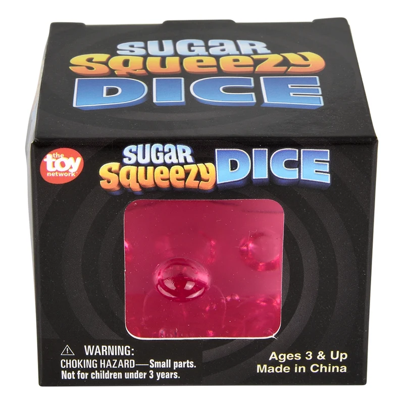 Single The Toy Network Squeezy Sugar Dice Sensory Fidget Toy 2in