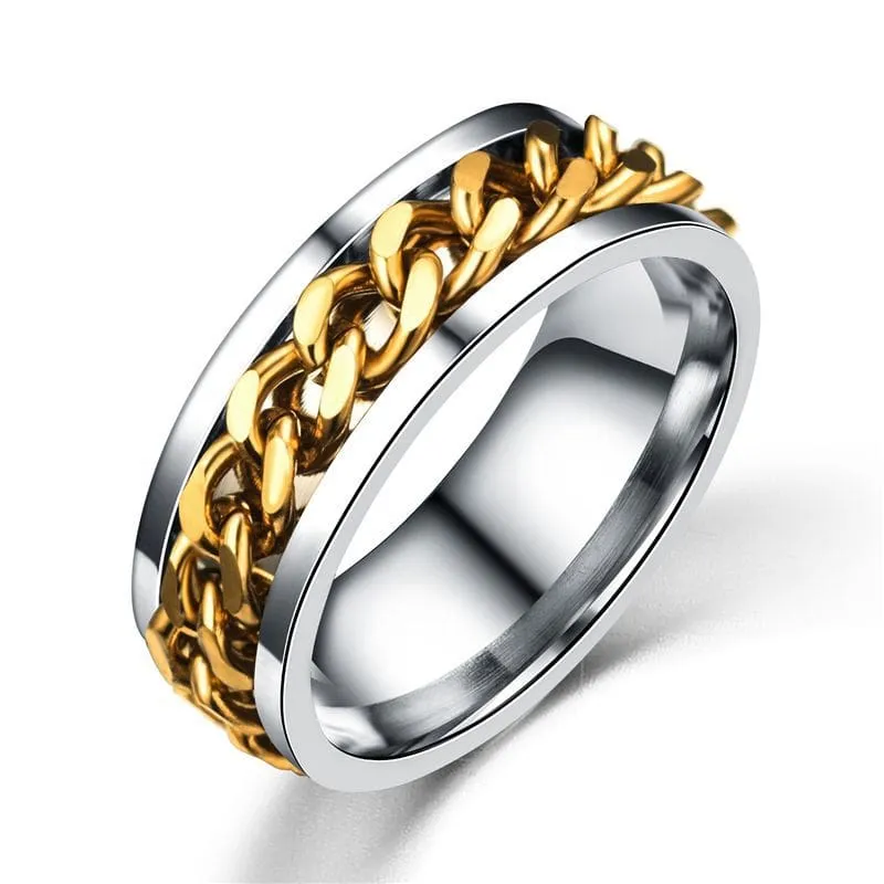 Bague anti-stress colorée tournante