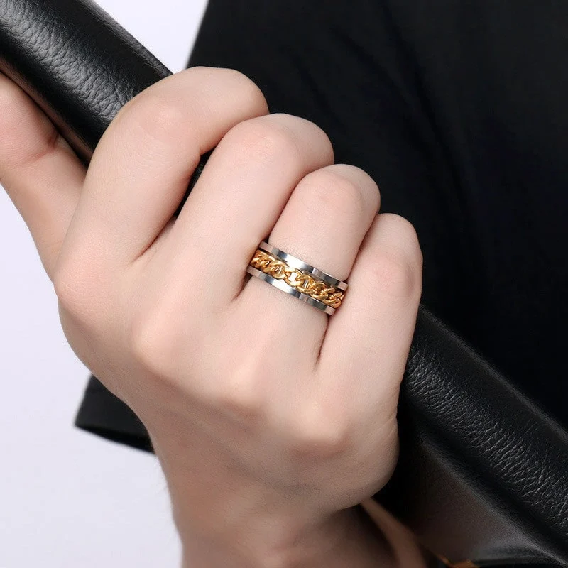 Bague anti-stress colorée tournante