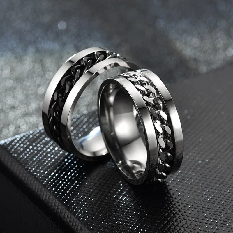 Bague anti-stress colorée tournante