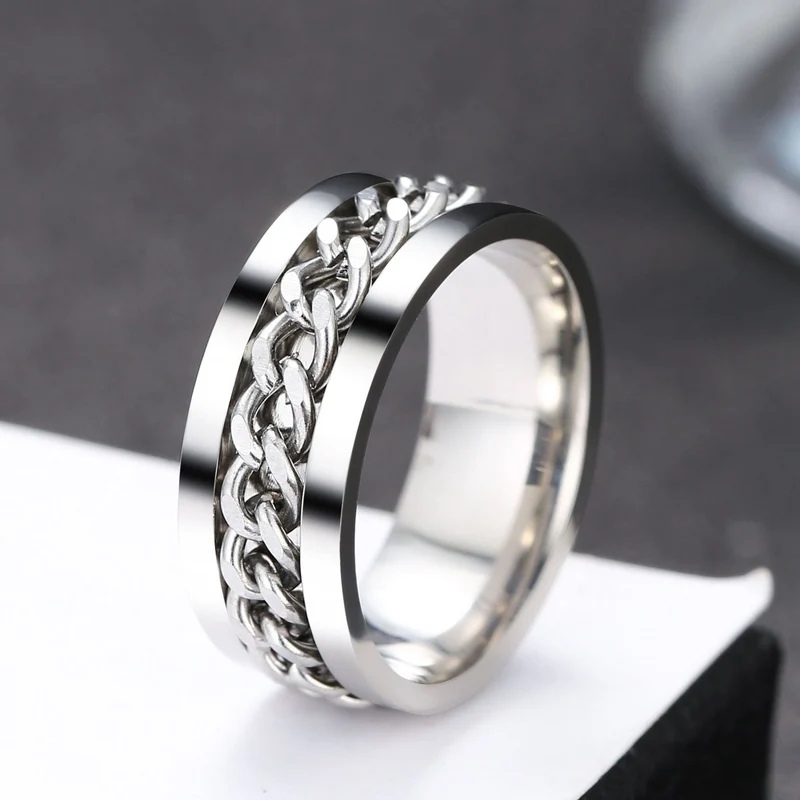 Bague anti-stress colorée tournante