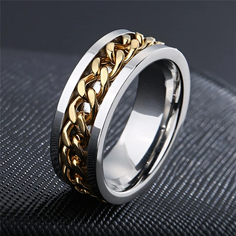 Bague anti-stress colorée tournante