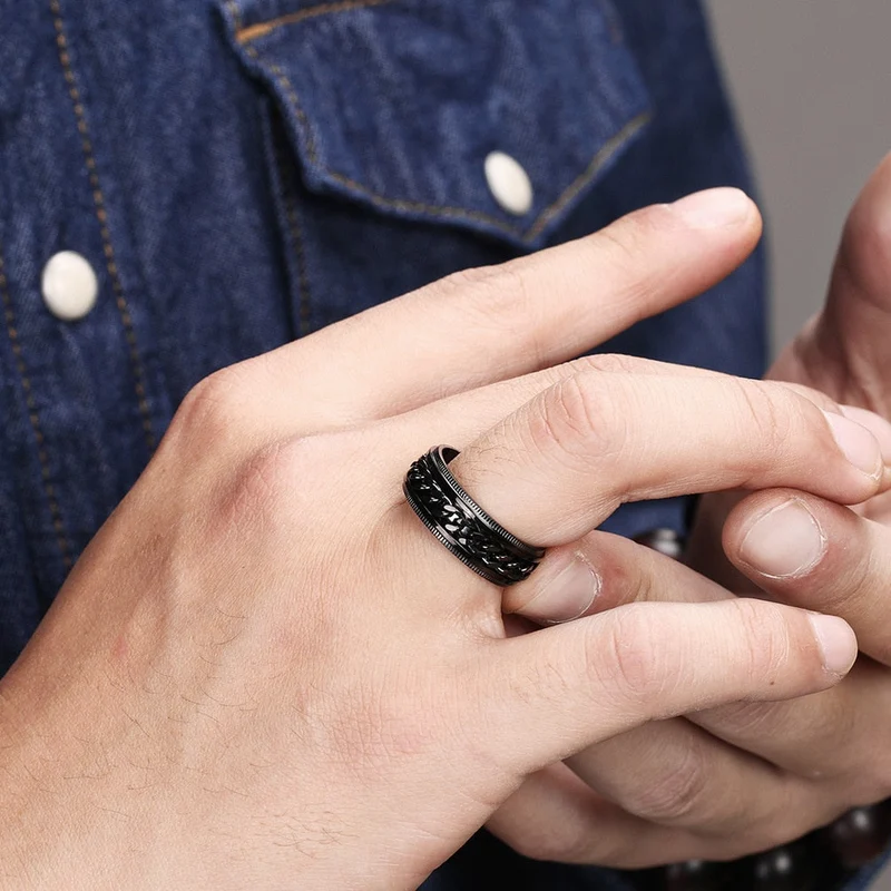 Bague Blackchaîne anti-stress