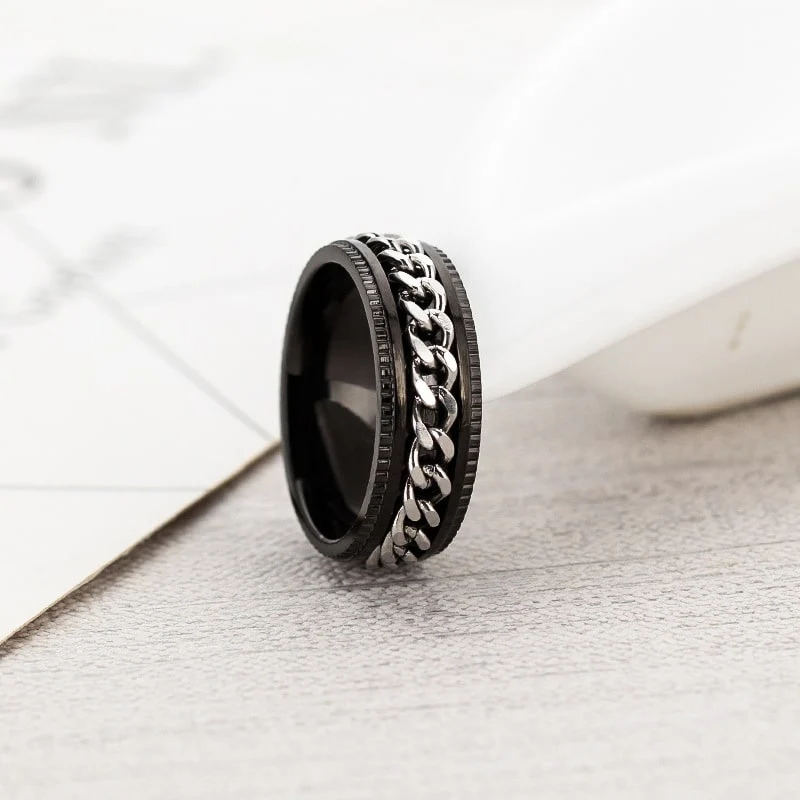 Bague Blackchaîne anti-stress